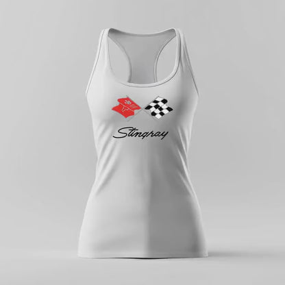 Corvette C3 Women's Racerback Tank Top, Gifts for Car Girls, Summer Top, Fitness Tank, Raceday Gear, Corvette Shirt